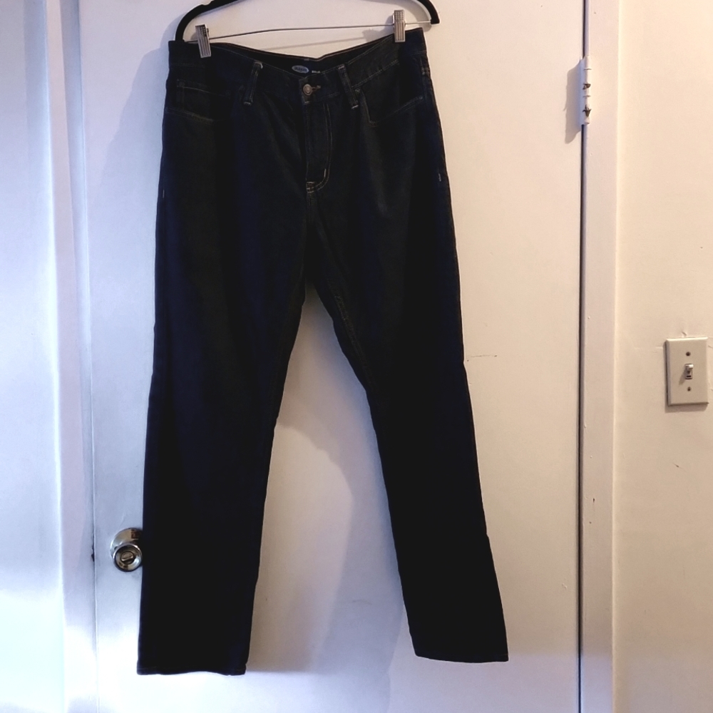 Old Navy Dark Wash Slim Straight 34 x 30 Men's